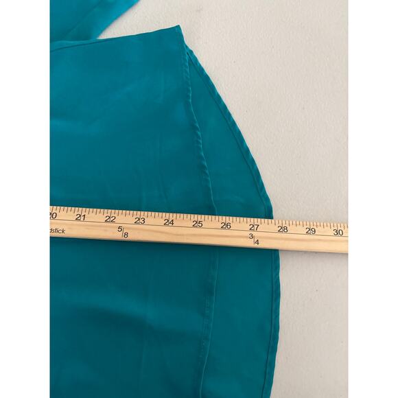 Chico's Blouse Womens Size 3 XL Turquoise V-Neck Long Sleeve Office Career Shirt - Picture 5 of 9